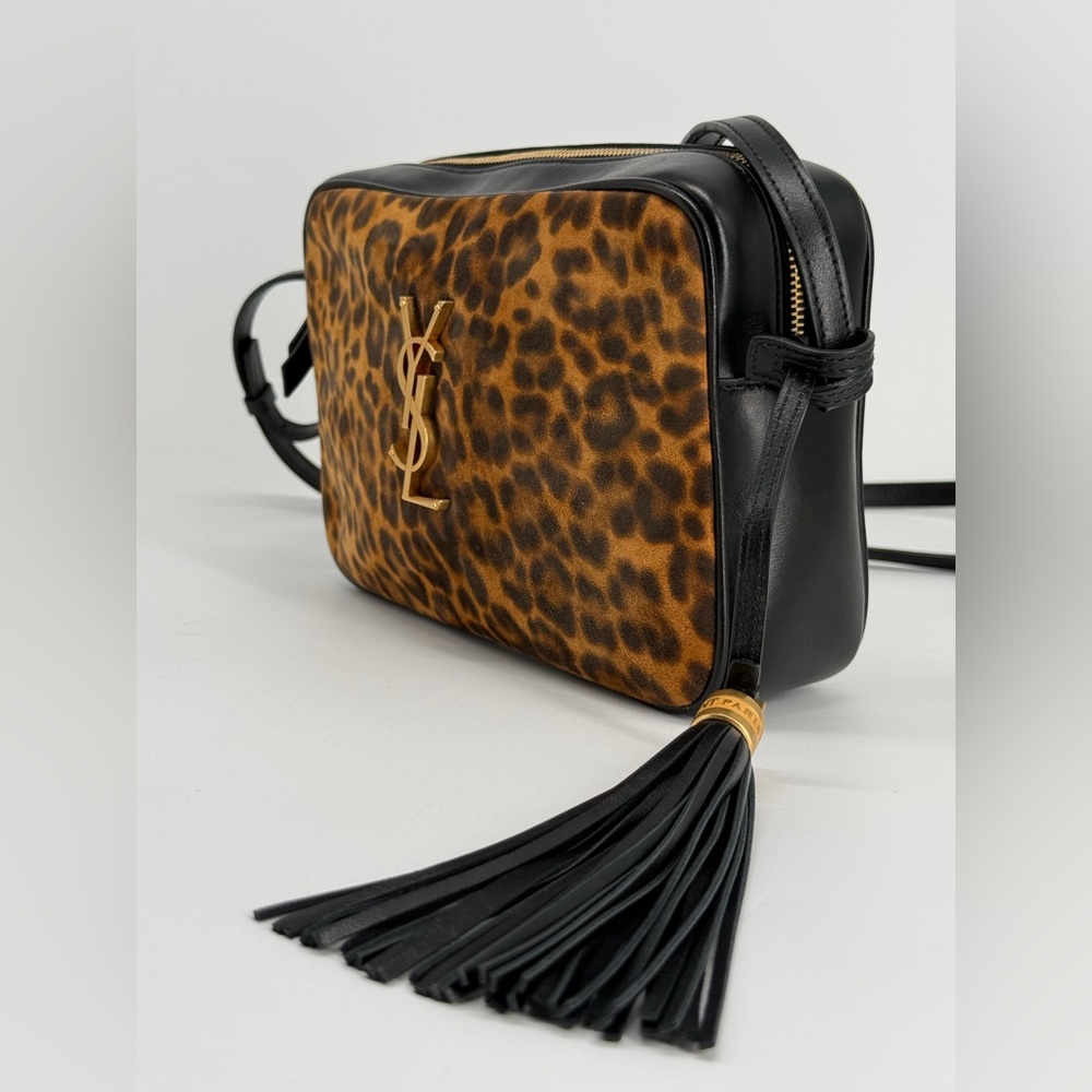 Saint Laurent Leopard Print Lou Camera Crossbody Bag - Picture 5 of 16